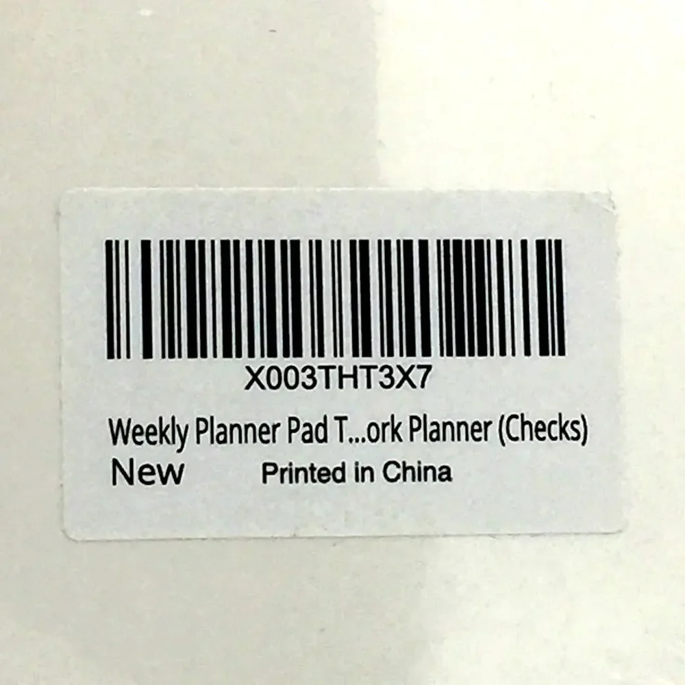 Weekly Task Planner Pad Tear Off 52 Pages Undated 8.5